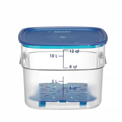 Nádoba na potraviny CamSquares Fresh Pro , Cambro, 11,4L, Průhledná, 289x289x(H)216mm | 12SFSPROCW135